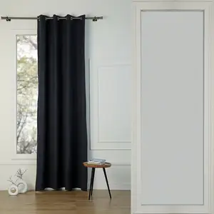 Febronie Rideau à oeillets toile de coton fusain / sable 140x260 pas cher