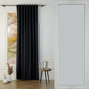 Febronie Rideau à passant toile de coton fusain 140x260 pas cher
