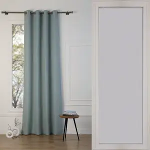 Febronie Rideau à oeillets toile de coton céladon 140x260 pas cher