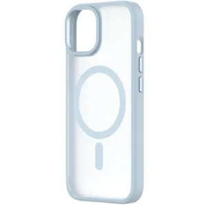 Coque bumper QDOS Iphone 15 Hybrid soft SNAP MagSafe blleu