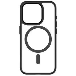 QDOS Coque pour iPhone 15 Pro Hybrid Soft avec Snap Compatible MagSafe Noir