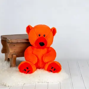 Mood Bears Peluche Des Émotions Ours Furieux - Grand Orange pas cher