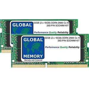 32Go (2 x 16Go) DDR4 2666MHz PC4-21300 260-PIN SODIMM MÉMOIRE RAM KIT ...