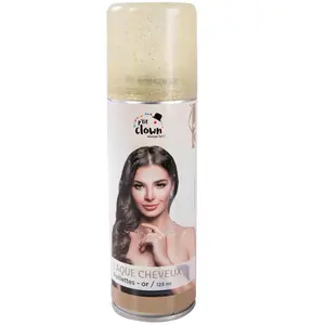 Laque pailletée Or - Marque - 100 ml - Cheveux et vêtements - Mixte