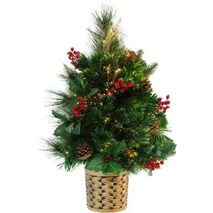 Christmas Concepts® 2ft (60cm) Vert Fibre Optique Pine Arbre de Noël m... pas cher