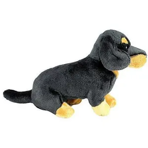 Generique Peluche Chien DACHSHUND Noir Et Tan pas cher