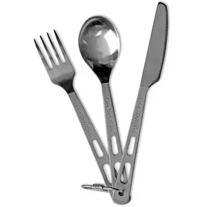 Camping Accessoires cuisine camping Lifeventure Titanium Knife. Fork & Spoon Set