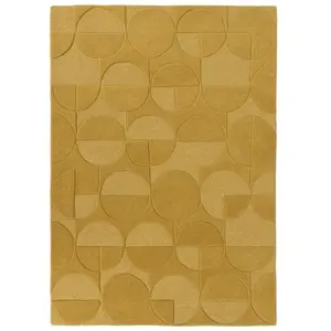 Flair Rugs Tapis géométrique en laine design rectangle Gigi 170x120 CM - Jaune pas cher