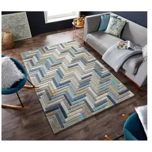 Comparateur de prix : FLAIR RUGS Tapis moderne graphique en laine multicolore pour salon Russo Multicolore 160x230