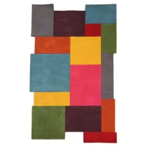Flair Rugs Tapis design déstructuré en laine multicolore 200 x 290 pas cher