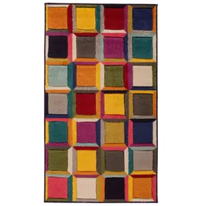 FLAIR RUGS Tapis cubisme design en polypropylène multicolore 200x290