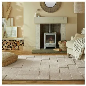 FLAIR RUGS Tapis de salon en laine moderne beige 160 x 230