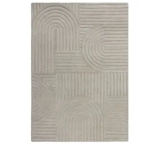 Flair Rugs Tapis en laine gris 3d 120 x 170 pas cher