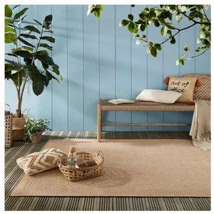 Tapis extérieur et intérieur plat contemporain Weave Naturel 80x150 pas cher