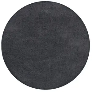 FLAIR RUGS Tapis rond en polyester recyclé gris Diam. 180 pas cher