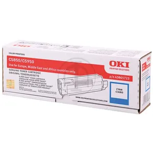 Freecolor Oki Cyan Toner for C5850/5950 Laser 6000 Pages, Laser, Cyan pas cher