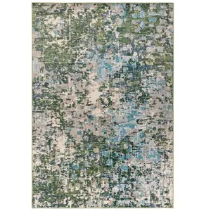 Novatrend Tapis tissé plat moderne  Vert 120x170 cm pas cher