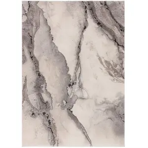 Novatrend Tapis de salon tissé plat Gris 200x290 cm pas cher