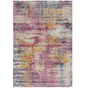 Novatrend Tapis tissé plat moderne Rose 080x150 cm pas cher