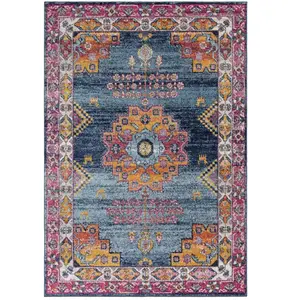 Novatrend Tapis tissé plat moderne Multicolore 080x150 cm pas cher