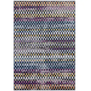 Novatrend Tapis tissé plat moderne Multicolore 080x150 cm pas cher