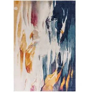 Novatrend Tapis tissé plat moderne Multicolore 200x290 cm pas cher
