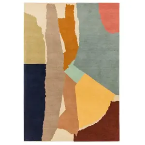 Tapis moderne haut de gamme abstrait en laine