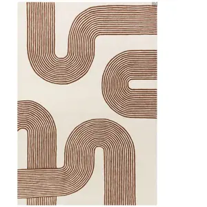 Novatrend Tapis moderne tufté main en laine Rouge 160x230 cm pas cher