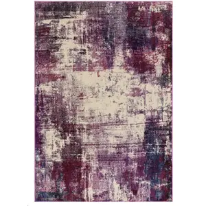 Novatrend Tapis tissé plat moderne Violet 080x150 cm pas cher