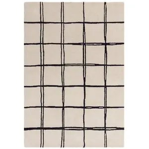 Novatrend Tapis de salon en laine blanc 160x230 cm pas cher