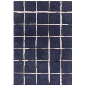 Novatrend Tapis de salon en laine bleu 160x230 cm pas cher