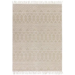 Novatrend Tapis de salon en laine beige 120x170 cm pas cher