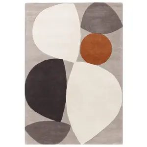 Novatrend Tapis tufté main en laine Orange 120x170 cm pas cher