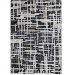 Novatrend Tapis moderne tissé plat Bleu 120x170 cm pas cher