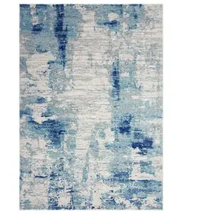 Novatrend Tapis de salon moderne bleu 200x290 cm pas cher