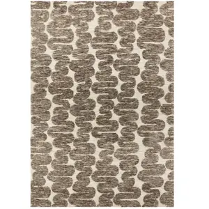 Novatrend Tapis moderne tissé plat  Marron 160x230 cm pas cher