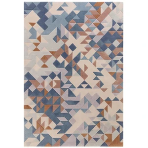 Novatrend Tapis de salon en laine bleu 160x230 cm