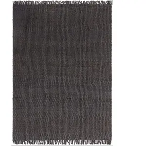 Novatrend Tapis design en jute noir 200x290 cm pas cher
