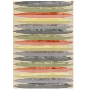 Novatrend Tapis moderne tufté main en laine Multicolore 120x170 cm pas cher