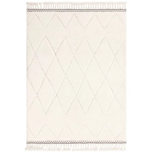 Novatrend Tapis de salon en microfibre blanc cassé 120x170 cm pas cher
