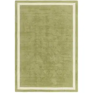 Novatrend Tapis de salon moderne en laine vert 160x230 cm pas cher