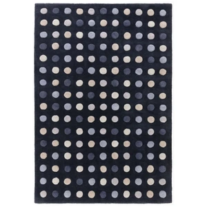 Novatrend Tapis de salon moderne pure laine bleu 120x170 cm pas cher