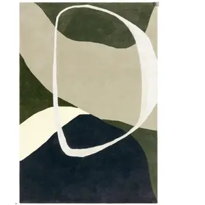 Tapis moderne tufté main en laine  Vert 160x230 cm