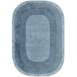 Tapis tufté main en laine  Bleu 160x230 cm