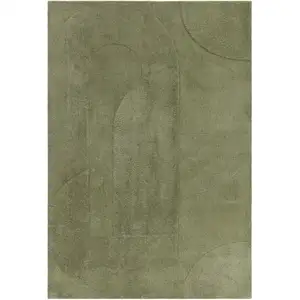 Novatrend Tapis de salon moderne vert 120x170 cm pas cher