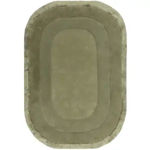 Novatrend Tapis tufté main en laine Vert 160x230 cm pas cher