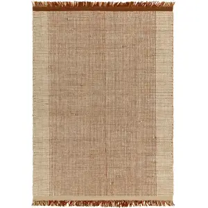 Novatrend Tapis moderne en laine tissé main rouge 120x170 cm pas cher