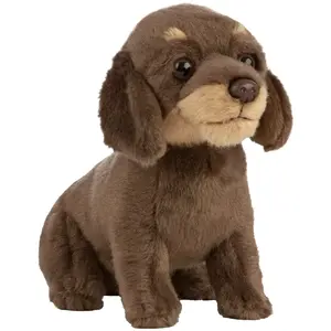 KeyCraft Living Nature Peluche chiot teckel 16cm chien en peluche pas cher