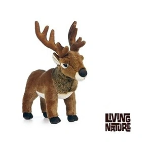 Peluche Cerf Elaphe 30cm LIVING NATURE pas cher