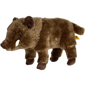 Peluche - LIVING NATURE - Sanglier - Marron - 33x18x14cm pas cher